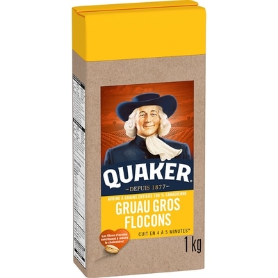 Quaker Gruau gros flocons 1 kg, 0,50 $/100g