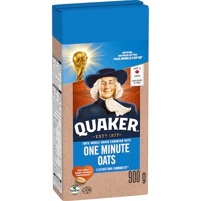 Quaker One Minute Oats 900 g, $0.72/100g