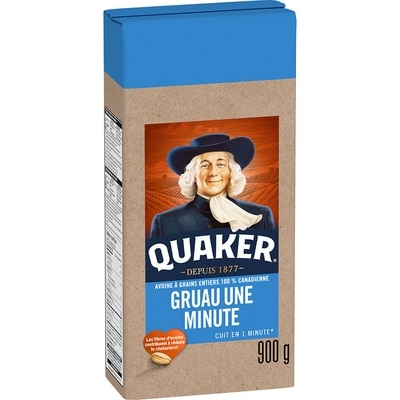 Quaker Gruau une minute 900 g, 0,64 $/100g