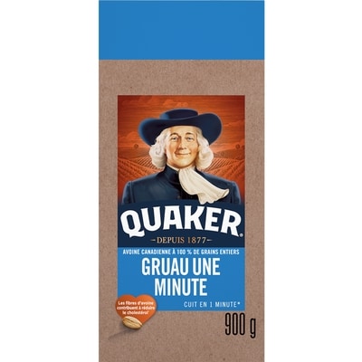 Quaker Gruau une minute 900 g, 0,64 $/100g