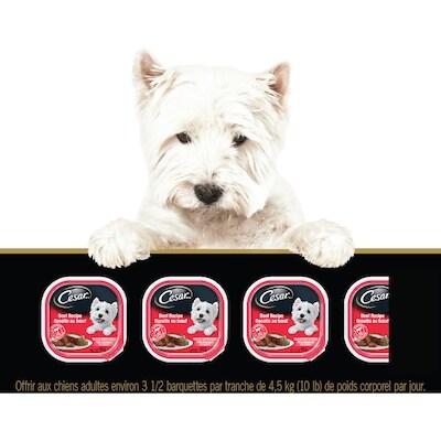 Nourriture humide pour chiens – pain classique en sauce recette au bœuf, barquette
