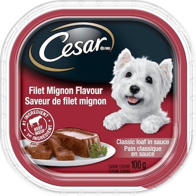 Cesar Classic Loaf in Sauce Filet Mignon Flavour Wet Dog Food 100 g, $1.99/100g