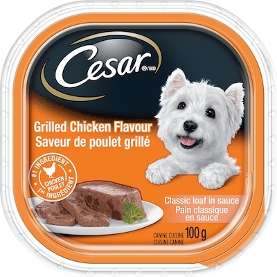 Cesar Classic Loaf in Sauce Grilled Chicken Adult Wet Dog Food 100 g, $1.99/100g