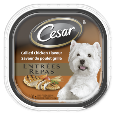 Nourriture humide pour chiens – pain classique en sauce saveur de poulet grillé, barquette