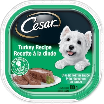 Cesar Classic Loaf in Sauce Turkey Recipe Wet Dog Food 100 g, $1.99/100g