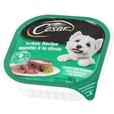 Nourriture humide pour chiens – pain classique en sauce recette à la dinde, barquette