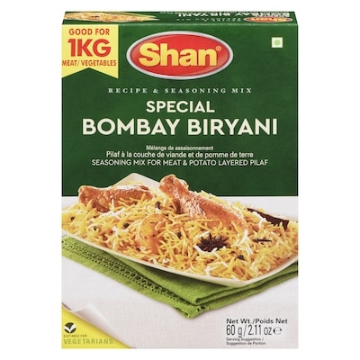 Shan Mélange d’épices Biryani Special Bombay 60 g, 3,32 $/100g