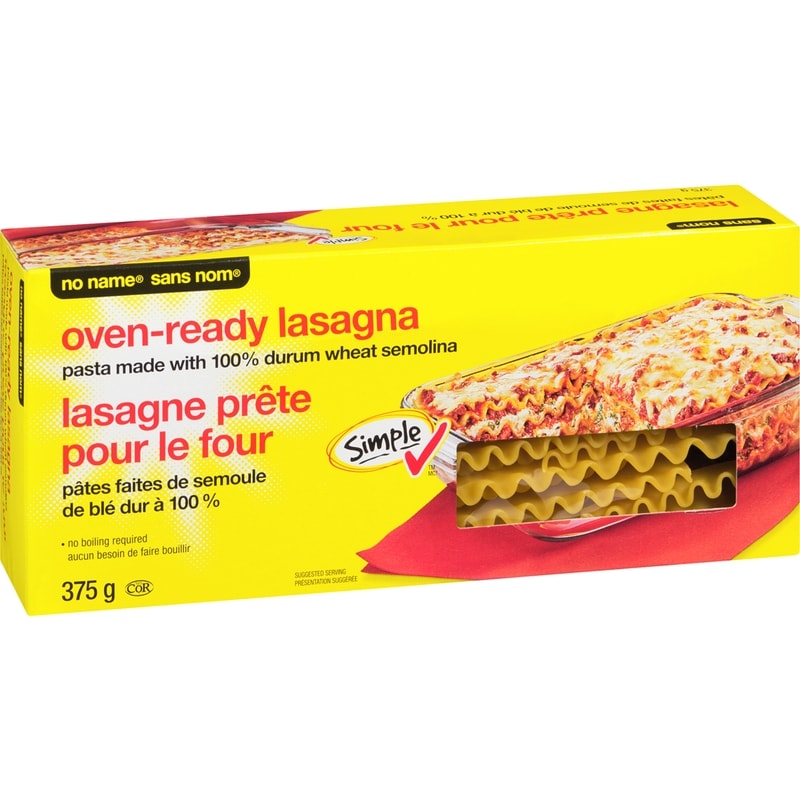 Oven-ready Lasagna Pasta
