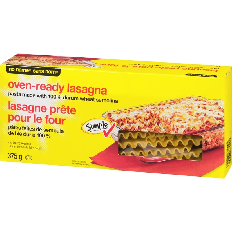 Oven-ready Lasagna Pasta