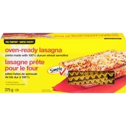 Sans Nom Pâtes lasagne prête pour le four 375 g, 0,88 $/100g