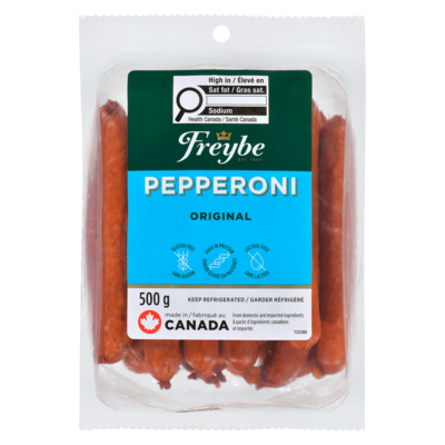 Freybe Pepperoni Sticks 500 g, $23.96/1kg $2.40/100g