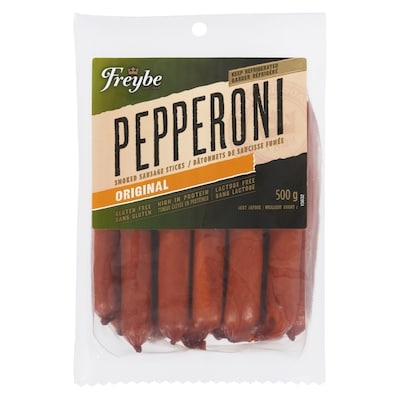 Freybe Bâtonnets de pepperoni 500 g, 22,00 $/1kg 2,20 $/100g