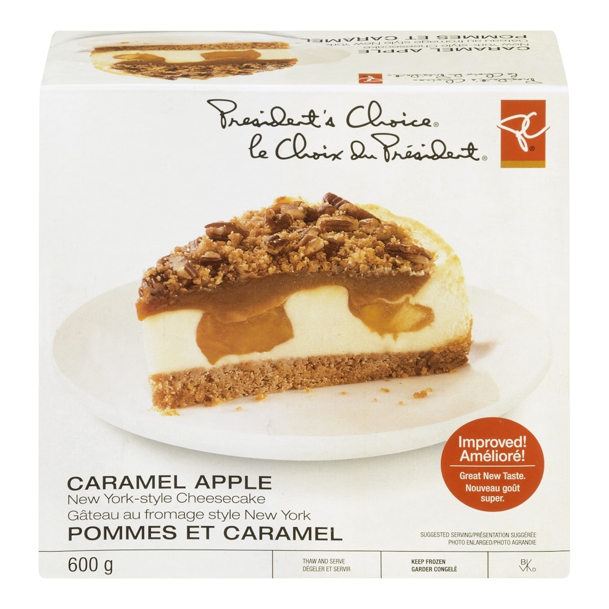 President's Choice Caramel Apple New York-Style Cheesecake 600 g, $2.08/100g