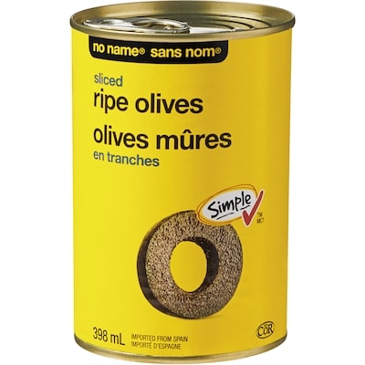 No Name Sliced Ripe Olives 398 ml, $0.83/100ml