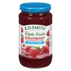 ED Smith Triple Fruits No Sugar Added Strawberry Raspberry & Red Plum 375 ml, $1.73/100ml