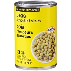Sans Nom Pois, grosseurs assorties 398 ml, 0,38 $/100ml