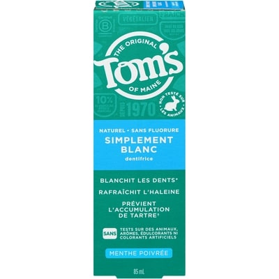 Tom’s of Maine Whole Care Dentifrice Naturel avec Fluorure, Menthe 85 ml, 7,05 $/100ml