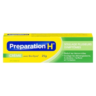 Préparation H Crème avec Bio-Dyne Soulage Plusieurs Symptômes 25 g, 39,96 $/100g