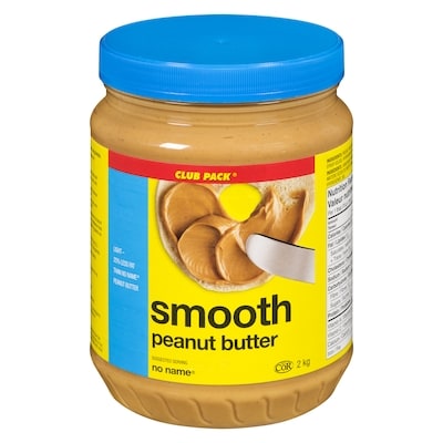No Name Smooth Light Peanut Butter 2 kg, $0.55/100g