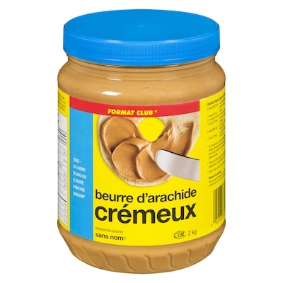 Sans Nom Beurre d'arachide léger crémeux 2 kg, 0,55 $/100g