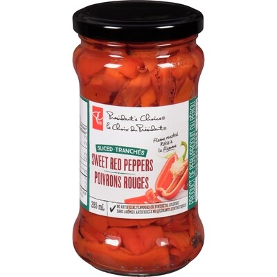 le Choix du Président Poivrons rouges tranchés 300 ml, 1,51 $/100ml