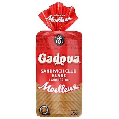 Gadoua Pain blanc sandwich club tranché épais Moelleux 675 g, 0,57 $/100g