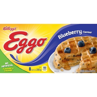 Kelloggs Eggo Waffles Blueberry Flavour 280 g, $1.53/100g