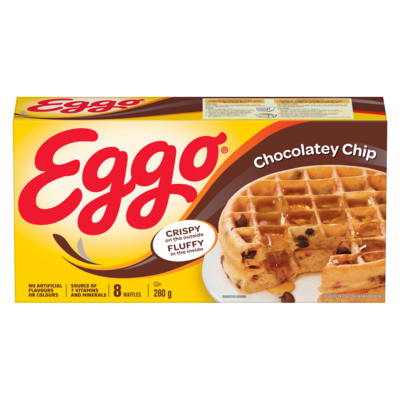 Kelloggs Eggo Waffles, Chocolatey Chip 280 g, $1.43/100g