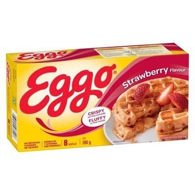 Kelloggs Waffles, Strawberry, 280 g, $1.60/100g