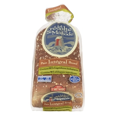 St Methode 100% whole wheat natura bread 650 g, $0.74/100g