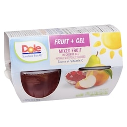 Dole Parfait Mixed Fruit in Cherry Gel - 4x123.0 g | Fortinos