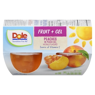 Dole Parfait Fruit in Peach Gel, Peach 4x123.0 g, $0.87/100g