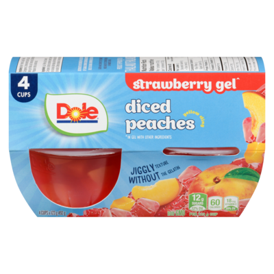 Dole Parfait Peaches in Strawberry Gel 4x123.0 g, $0.87/100g
