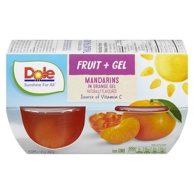 Dole Parfait Mandarins in Orange Gel 4x123.0 g, $0.81/100g