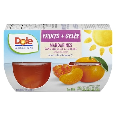 Dole Mandarines dans une gelée à l’orange 4x123.0 g, 0,81 $/100g