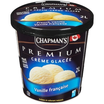 Chapman’s Premium crème glacé vanille française 2 l, 0,42 $/100ml