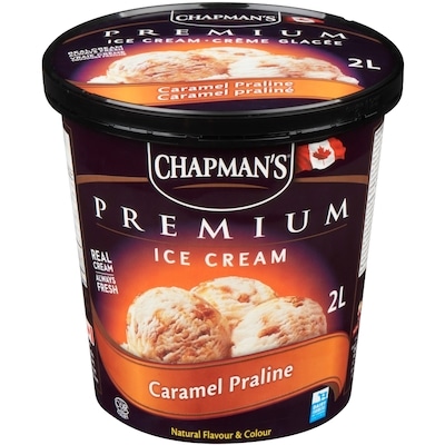 Chapmans Premium Caramel Praline Ice Cream 2 l, $0.40/100ml