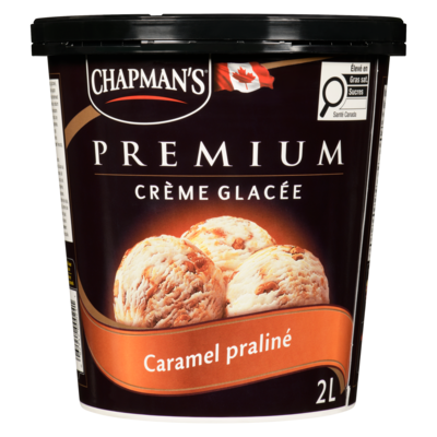 Premium crème glacé caramel praliné