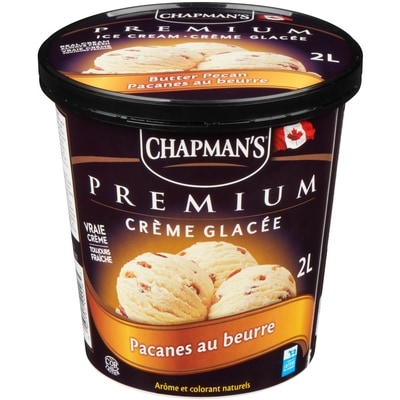 Chapman’s Premium crème glacé pacanes au beurre 2 l, 0,42 $/100ml