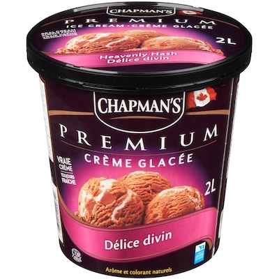 Chapman’s Premium crème glacé Délice divin 2 l, 0,42 $/100ml