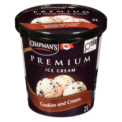 Chapmans Premium Cookies & Cream Ice Cream 2 l, $0.35/100ml