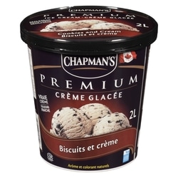 Chapman’s Premium crème glacé biscuits et crème 2 l, 0,28 $/100ml