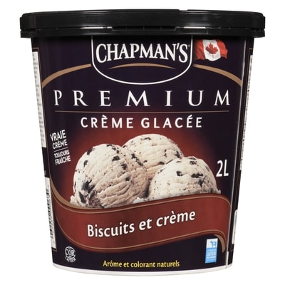 Premium crème glacé biscuits et crème