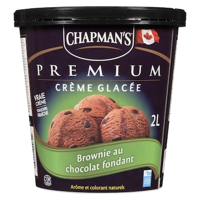 Premium crème glacée brownie au chocolat fondant