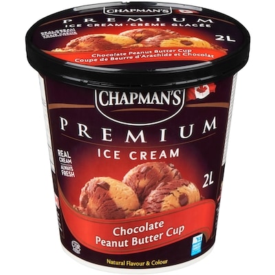Chapmans Premium Chocolate Peanut Butter Cup Ice Cream 2 l, $0.35/100ml