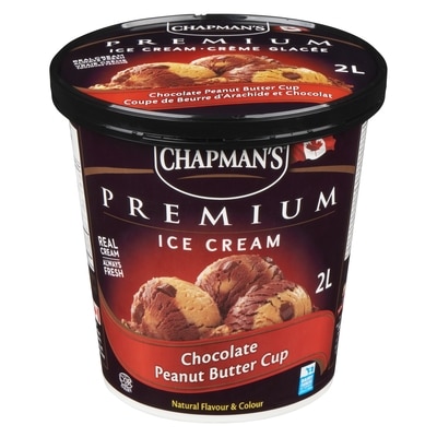 Chapmans Premium Chocolate Peanut Butter Cup Ice Cream 2 l, $0.33/100ml
