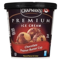 Chapmans Premium Chocolate Peanut Butter Cup Ice Cream - 2 l
