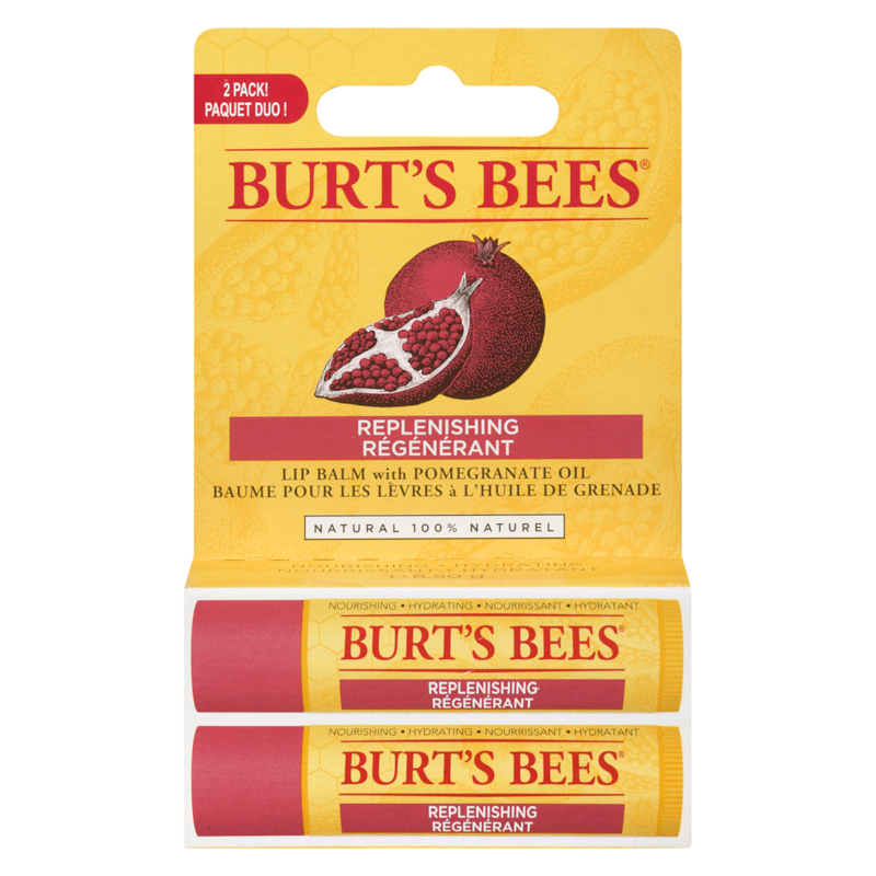 100% Natural Origin Moisturizing Lip Balm, Pomegranate