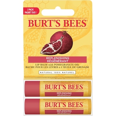 Burt’s Bees Baume hydratant pour les lèvres d’origine naturelle à 100 % à la grenade 9 g, 99,88 $/100g