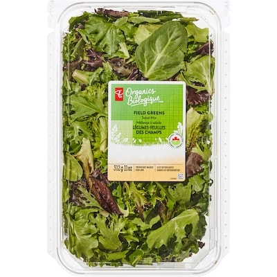 PC Biologique Mélange à salade légumes-feuilles des champs 312 g, 2,56 $/100g